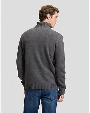 Lee Jeans Relaxed Turtleneck Jumper - Grey