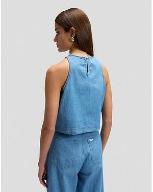 Lee Jeans Regular Boxy Sveless Top - Blue