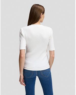 Lee Jeans Slim Rib Tee - White