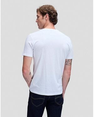 Lee Jeans Regular Wobbly Logo Tee - White