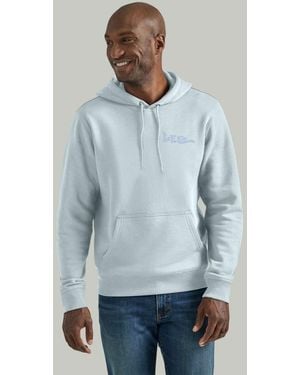 Lee Jeans Mens Truest Blue Relaxed Graphic Hoodie