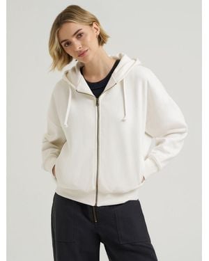 Lee Jeans Womens Full Zip Solid Jacket - White