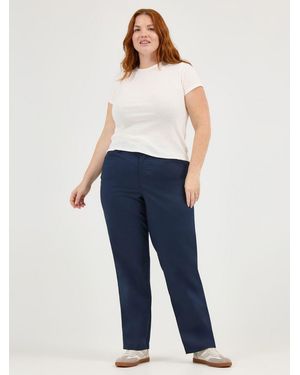 Lee Jeans Wrinkle Free Relaxed Fit Straight Pants Imper Blue