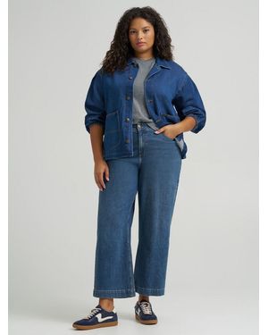 Lee Jeans Womens Legendary Wide Leg Crop Jeans Plus Size - Blue