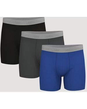 Lee Jeans Mens 3-pack Comfort Stretch Boxer Briefs --cobalt - Blue