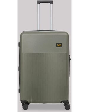 Lee Jeans 28 Inch Hard Side Checked Bag Luggage - Gray