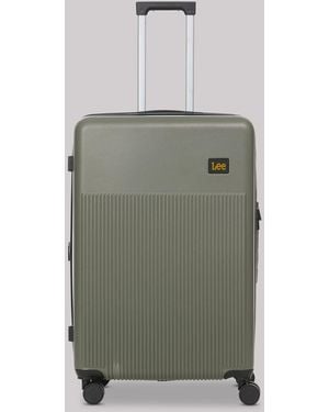Lee Jeans 28 Inch Hard Side Checked Bag Luggage - Gray