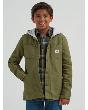 Lee Jeans Boys Hooded Work Jacket - Green
