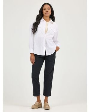 Lee Jeans Womens Legendary Utility Crop - Blue