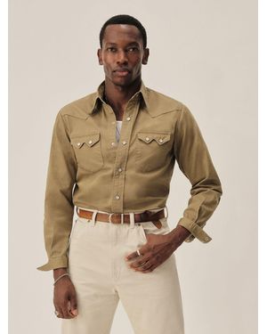 Lee Jeans Mens X Buck Mason Westerner Shirt - Natural