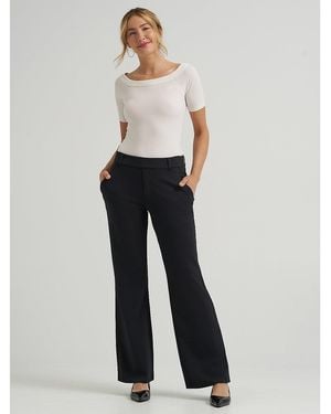 Lee Jeans Womens Pull On Bootcut Pants - White