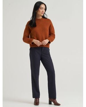 Lee Jeans Wrinkle Free Relaxed Fit Straight Leg Pants - Blue