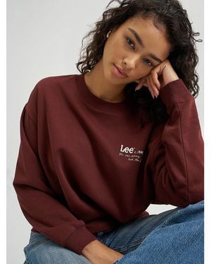 Lee Jeans Womens Crewneck Sweatshirt - Red
