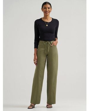 Lee Jeans Womens Legendary Loose Drawstring Trouser Pants - Green