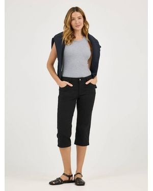 Lee Jeans Relaxed Fit Capri Petite - Black