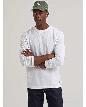Lee Jeans Mens 101 Relaxed Long Sve T-shirt - White