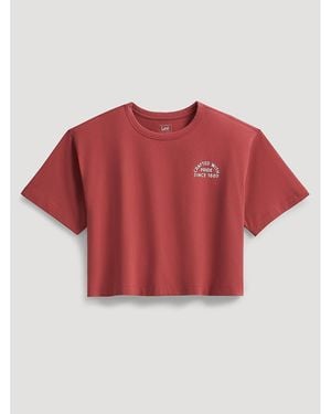 Lee Jeans Womens Boxy Fit Crafted With Pride Graphic T-shirt - Red