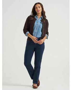 Lee Jeans Wrinkle Free Relaxed Fit Pants - Blue