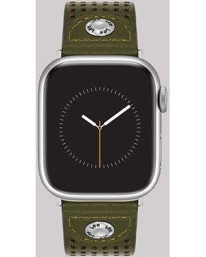 Lee Jeans Perforated Vegan Leather Universal Watchband - Gray