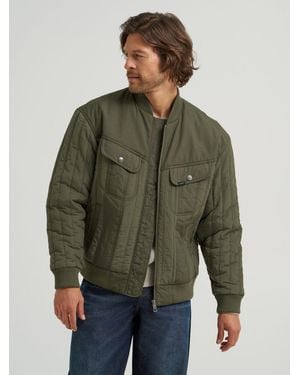 Lee Jeans Mens Bomber Rider Jacket - Green