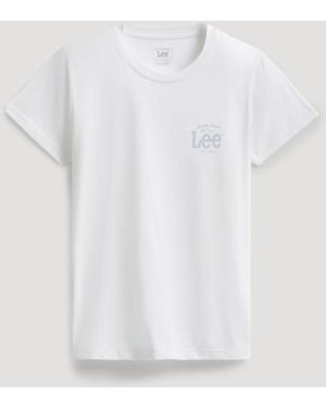 Lee Jeans Womens Quality Denim Logo T-shirt - White