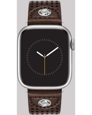 Lee Jeans Perforated Vegan Leather Universal Watchband - Black