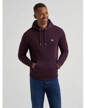 Lee Jeans Mens Logo Patch Solid Hoodie - Blue