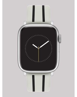 Lee Jeans Stripe Silicone Universal Watchband - Gray