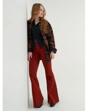 Lee Jeans Womens High Rise Ever Fit Flare Jeans - Red