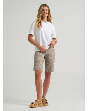 Lee Jeans Womens Legendary Regular Fit Chino Bermuda - White