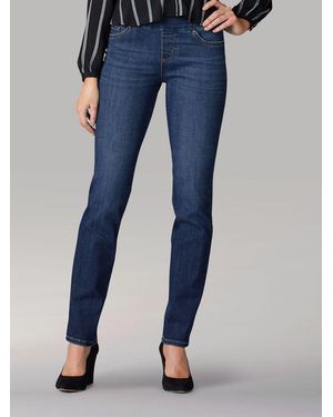 Lee Jeans Womens Sculpting Slim Fit Pull On Jeans - Blue