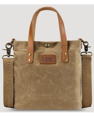 Lee Jeans Womens Small Waxed Tote - Natural
