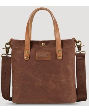 Lee Jeans Womens Small Waxed Tote - Brown