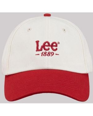 Lee Jeans Womens Contrast Bill Logo Hat - Red