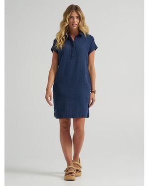 Lee Jeans Womens Legendary Sheath Dress - Blue