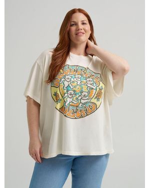 Lee Jeans Womens Grateful Dead Graphic T-shirt Plus Size - Natural