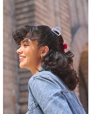 Lee Jeans Goody X Frame Claw Clips 4ct - Gray