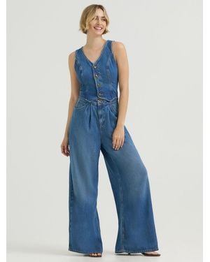 Lee Jeans Womens Premium Lqd Dapper Jumpsuit - Blue