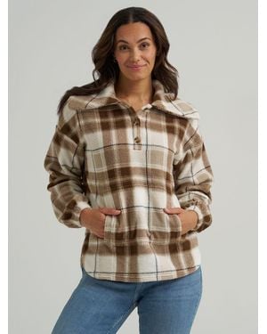 Lee Jeans Womens Printed Sherpa Pullover - Multicolor