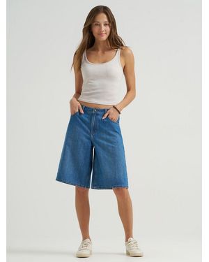 Lee Jeans Womens Long Denim Shorts - Blue