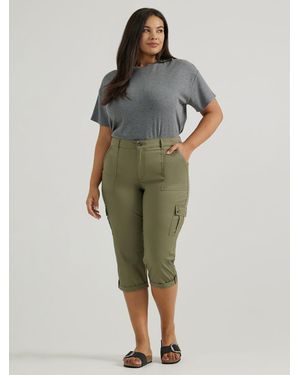 Lee Jeans Ultra Lux Comfort Flex-to-go Relaxed Fit Cargo Capri - Green