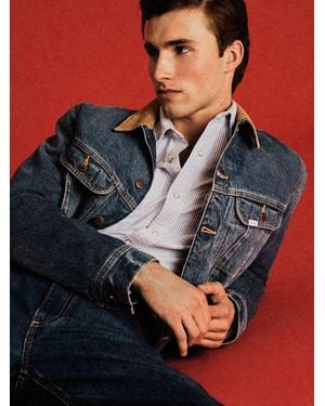 Lee Jeans Mens X Jcrew Storm Rider Denim Jacket - Gray