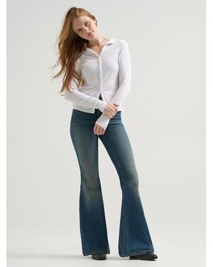Lee Jeans Womens High Rise Ever Fit Flare Jeans - Blue