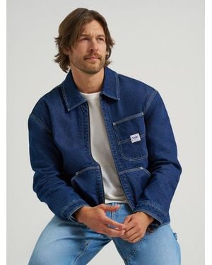 Lee Jeans Mens Quilted Lined 91w Workwear Jacket - Blue