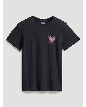 Lee Jeans Womens Love Logo T-shirt - Black