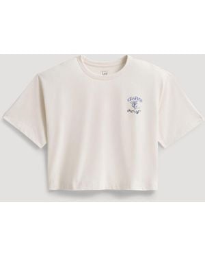 Lee Jeans Womens Boxy Fit Crafted Graphic T-shirt - White