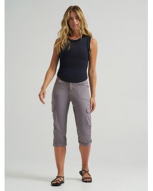 Lee Jeans Relaxed Fit Austyn Cargo Capri - Gray