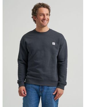 Lee Jeans Mens Relaxed Fit Essential Workwear Sweatshirt - Blue