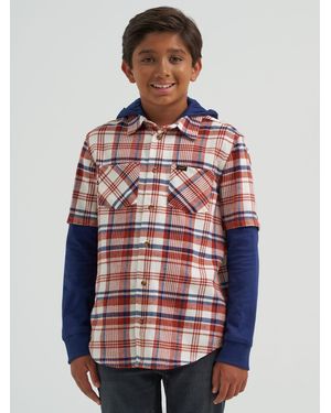 Lee Jeans Boys Hybrid Poplin Plaid Shirt - Multicolor