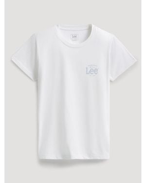 Lee Jeans Womens Quality Denim Logo T-shirt - White
